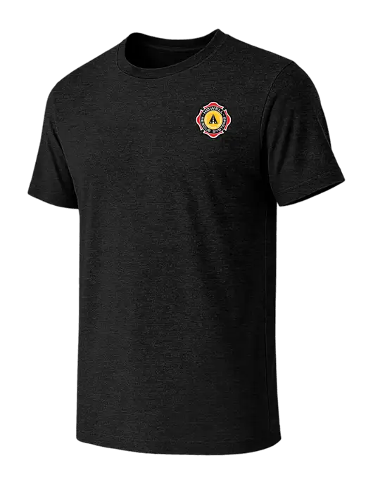BELLA+CANVAS Black Heather CVC Short Sleeve Tee w/Howell Rescue Systems Logo