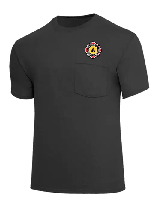 Core Blend Charcoal Grey Pocket T-Shirt w/Howell Rescue Systems Logo