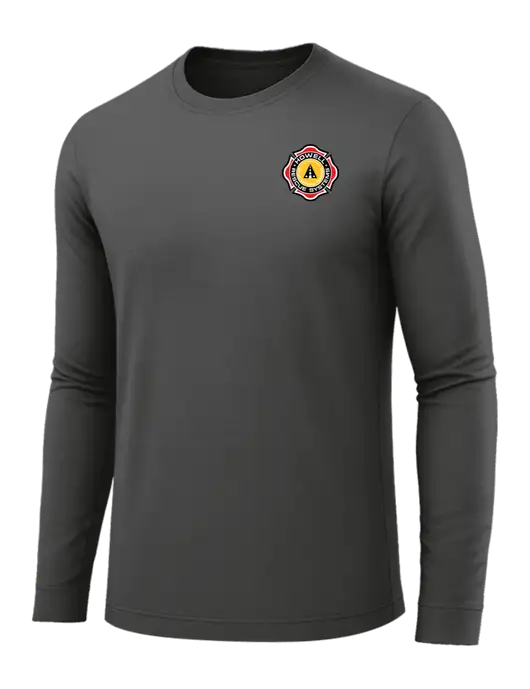 Long Sleeve Dark Grey PosiCharge Competitor Tee w/Howell Rescue Systems Logo