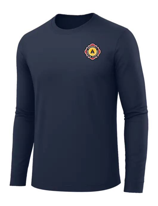 Long Sleeve Navy PosiCharge Competitor Tee w/Howell Rescue Systems Logo