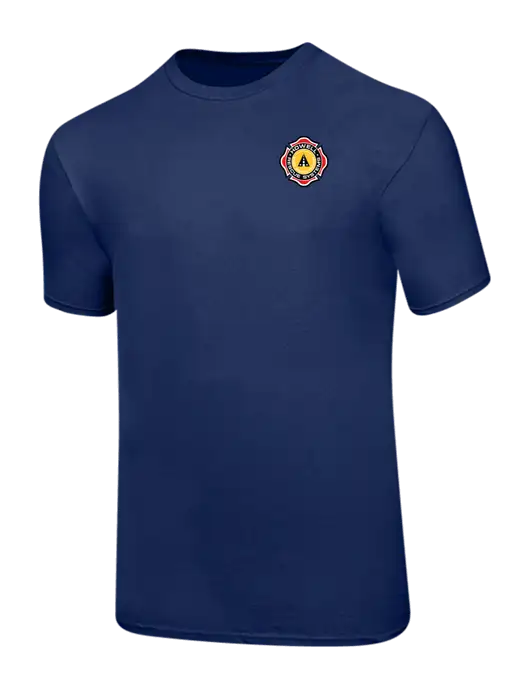 Ring Spun Navy 4.5 oz T-Shirt w/Howell Rescue Systems Logo