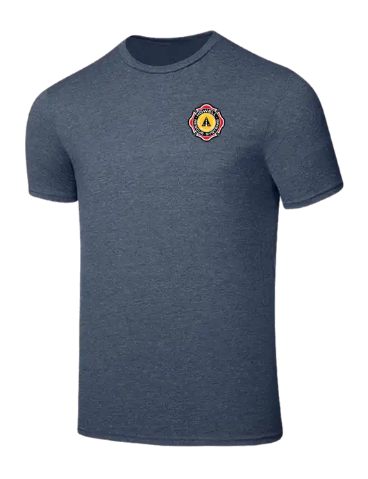 Seriously Soft Heathered Navy T-Shirt w/Howell Rescue Systems Logo