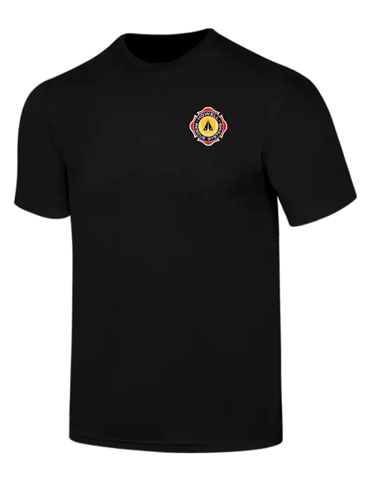 Simply Soft Black 4.5oz  Poly/Combed Ring Spun Cotton T-Shirt w/Howell Rescue Systems Logo