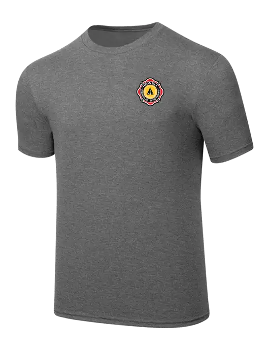 Simply Soft Heathered Medium Grey 4.5oz  Poly/Combed Ring Spun Cotton T-Shirt w/Howell Rescue Systems Logo