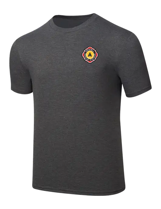 Simply Soft Heathered Charcoal 4.5oz  Poly/Combed Ring Spun Cotton T-Shirt w/Howell Rescue Systems Logo