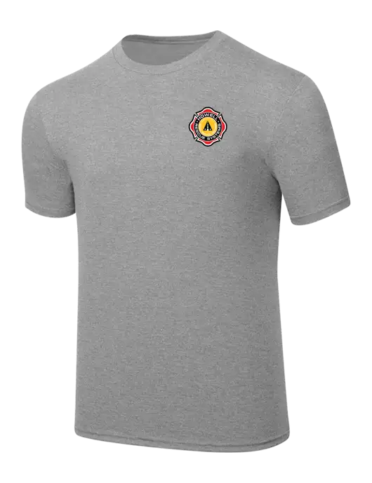 Simply Soft Heathered Light Grey 4.5oz  Poly/Combed Ring Spun Cotton T-Shirt w/Howell Rescue Systems Logo