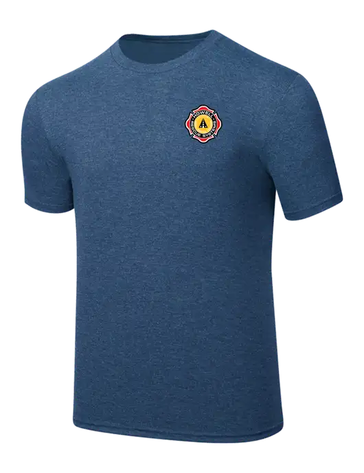 Simply Soft Heathered Navy 4.5oz  Poly/Combed Ring Spun Cotton T-Shirt w/Howell Rescue Systems Logo