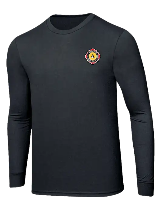 Simply Soft Long Sleeve Black Frost 4.5 oz, Poly/Combed Ring Spun Cotton T-Shirt w/Howell Rescue Systems Logo
