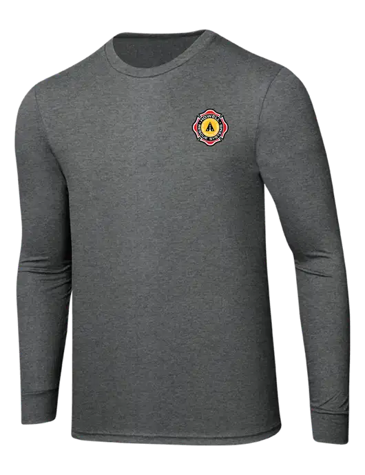 Simply Soft Long Sleeve Medium Grey Frost 4.5 oz, Poly/Combed Ring Spun Cotton T-Shirt w/Howell Rescue Systems Logo