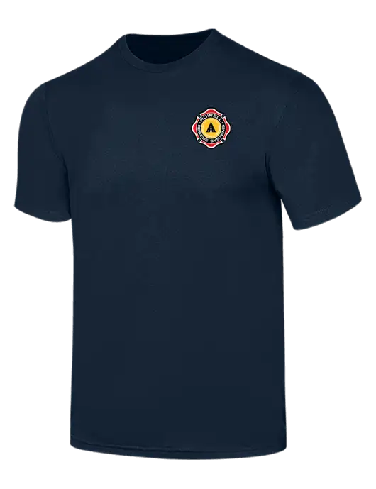Simply Soft Navy 4.5oz  Poly/Combed Ring Spun Cotton T-Shirt w/Howell Rescue Systems Logo