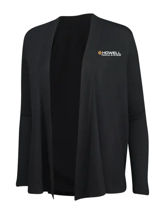Black Womens Concept Cardigan w/Howell Rescue Systems Logo