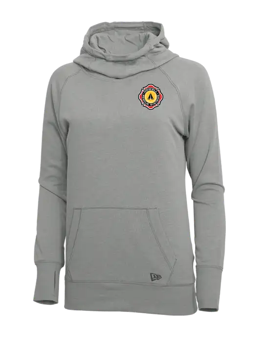 New Era Shadow Grey Heather Womens Tri-Blend Fleece Pullover Hoodie w/Howell Rescue Systems Logo