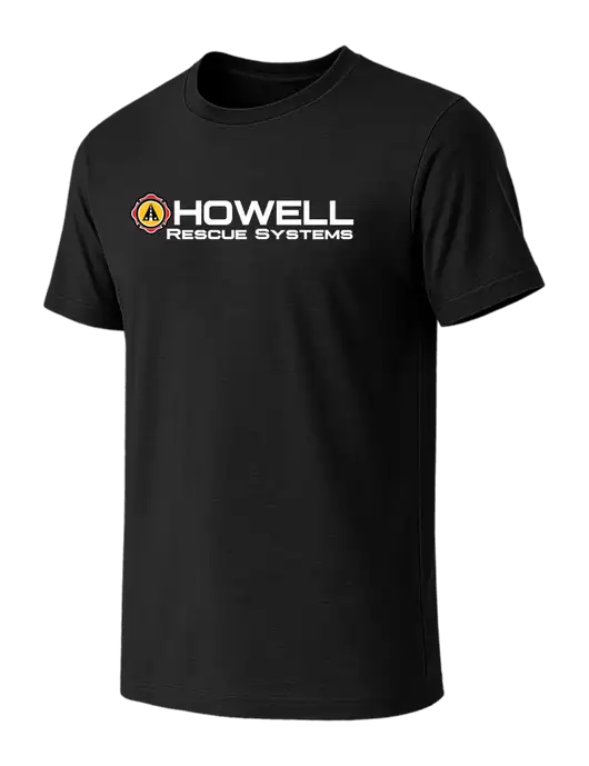 BELLA+CANVAS Black CVC Short Sleeve Tee w/Howell Rescue Systems Logo