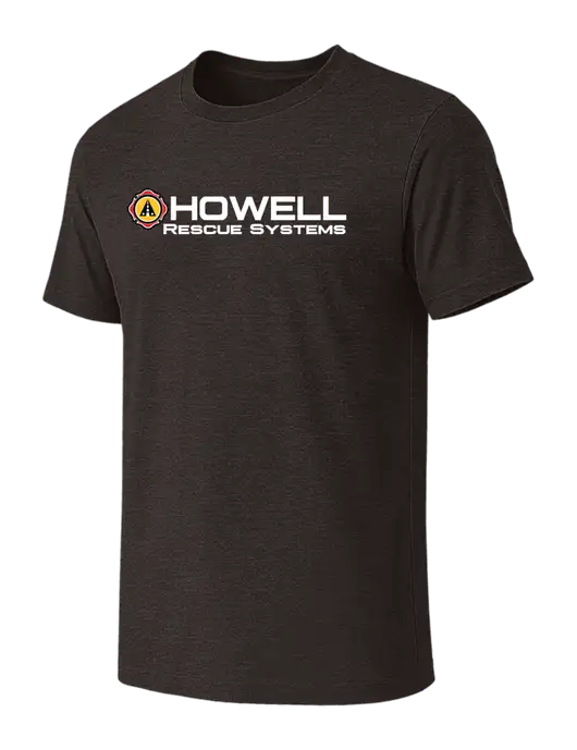 BELLA+CANVAS Dark Grey Heather CVC Short Sleeve Tee w/Howell Rescue Systems Logo