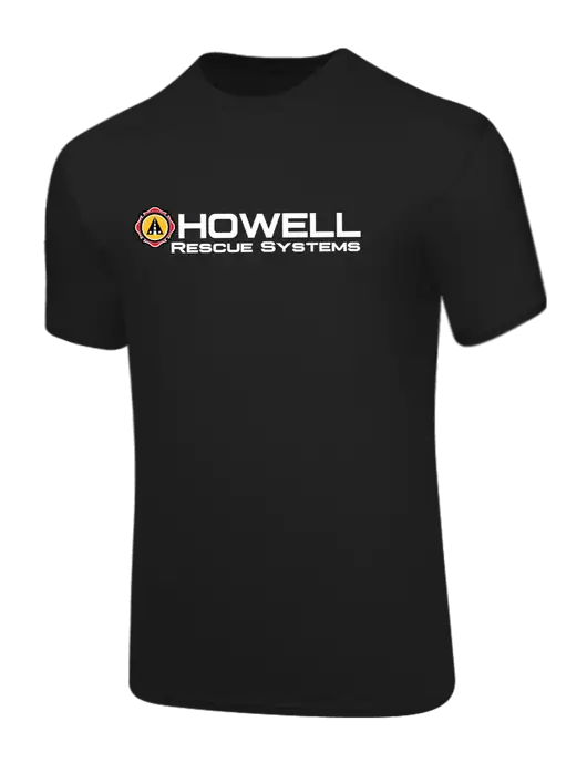Core Blend Black T-Shirt w/Howell Rescue Systems Logo
