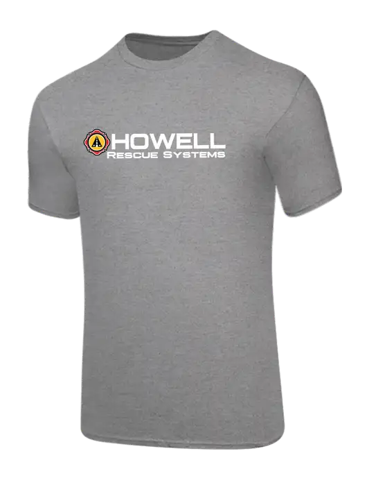 Core Blend Medium Grey Heather T-Shirt w/Howell Rescue Systems Logo