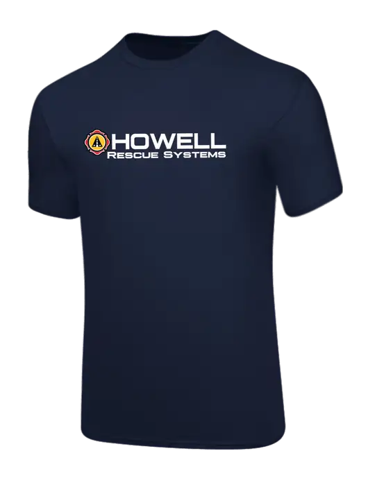 Core Blend Navy T-Shirt w/Howell Rescue Systems Logo