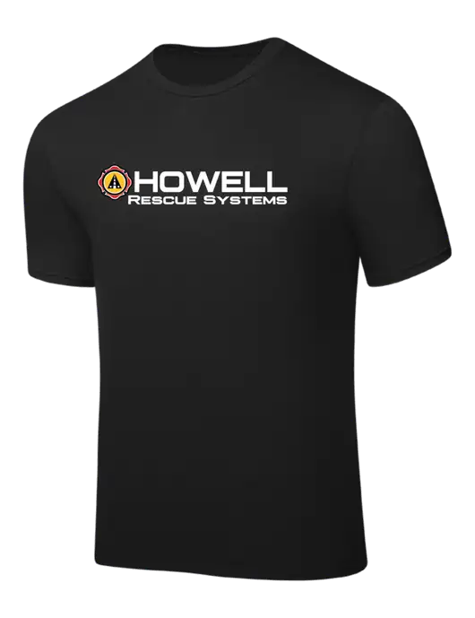 Black PosiCharge Competitor Tee w/Howell Rescue Systems Logo