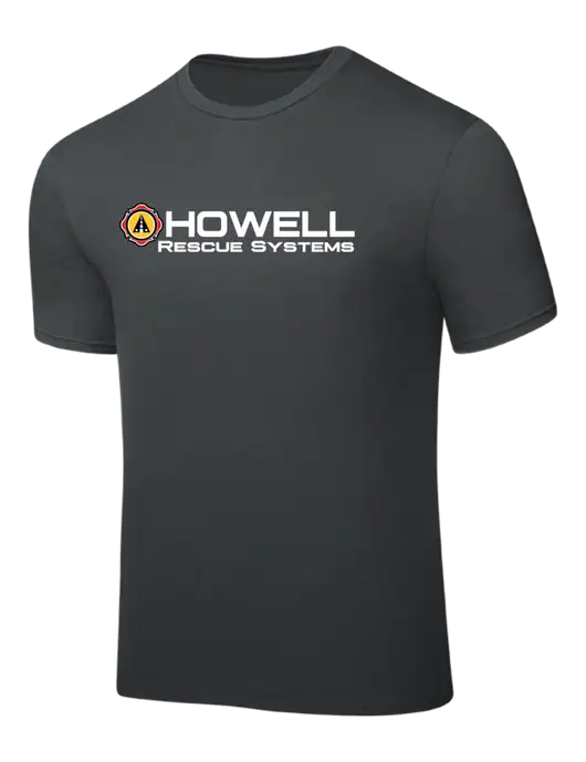 Dark Grey PosiCharge Competitor Tee w/Howell Rescue Systems Logo