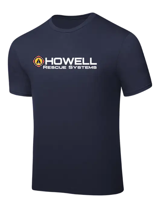 Navy PosiCharge Competitor Tee w/Howell Rescue Systems Logo