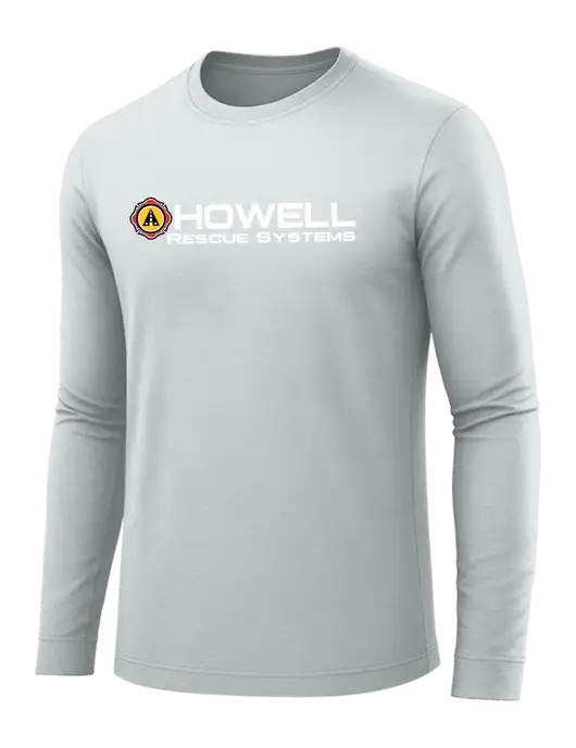 Long Sleeve Light Grey PosiCharge Competitor Tee w/Howell Rescue Systems Logo