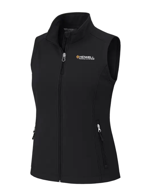 Black Womens Core Soft Shell Vest w/Howell Rescue Systems Logo