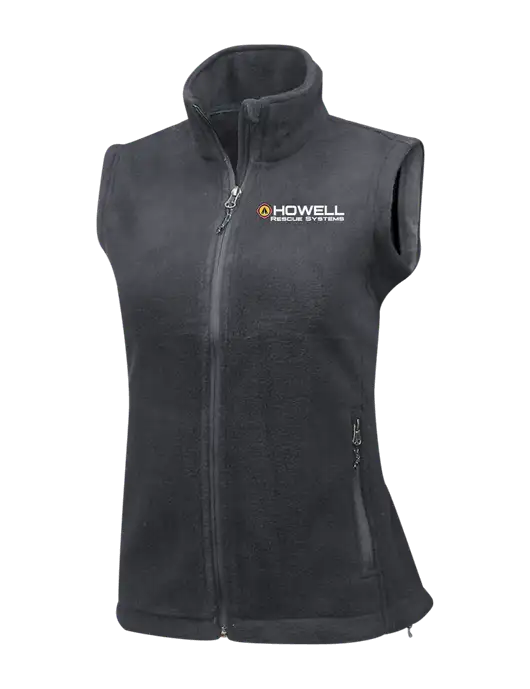 Medium Grey Womens Fleece Vest w/Howell Rescue Systems Logo