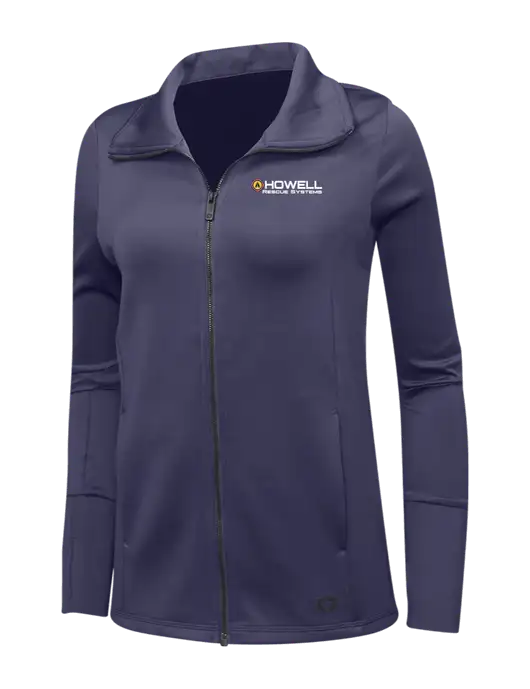 OGIO Navy Womens Endurance Modern Performance Full-Zip w/Howell Rescue Systems Logo