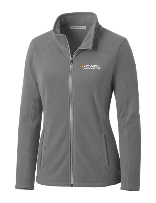 Medium Grey Womens Microfleece Jacket w/Howell Rescue Systems Logo