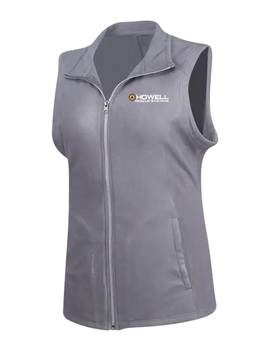 Medium Grey Womens Microfleece Vest w/Howell Rescue Systems Logo