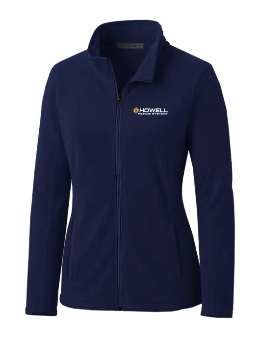 Navy Womens Microfleece Jacket w/Howell Rescue Systems Logo