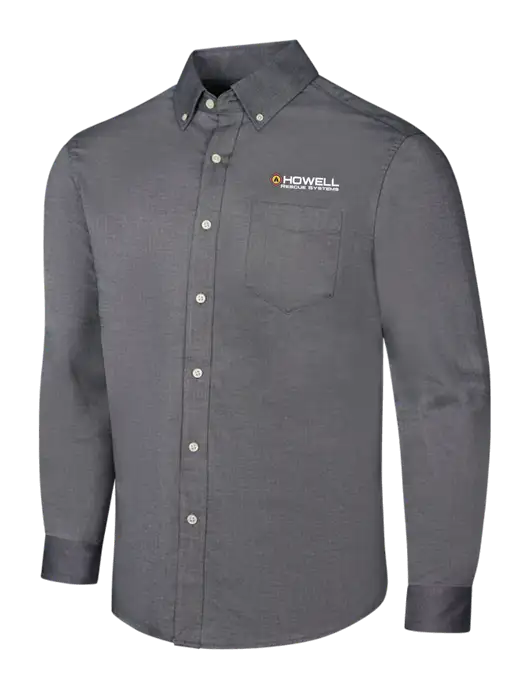 Dark Grey SuperPro Oxford Shirt w/Howell Rescue Systems Logo