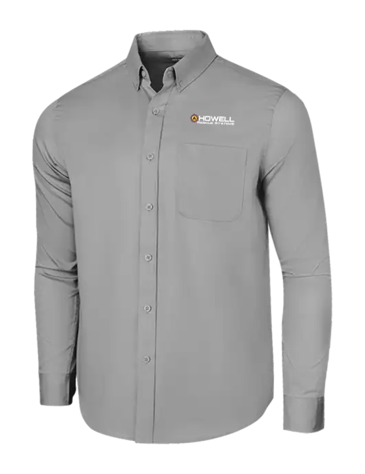 Long Sleeve Light Grey Superpro React Twill Shirt w/Howell Rescue Systems Logo