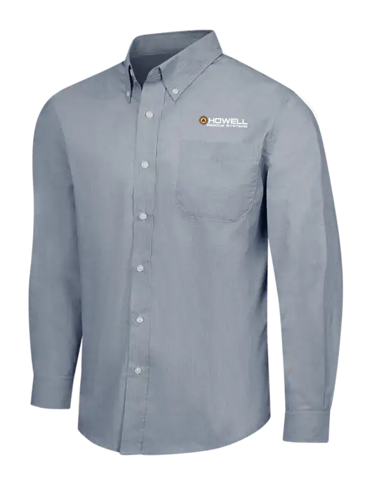 Navy Frost Crosshatch Easy Care Shirt w/Howell Rescue Systems Logo
