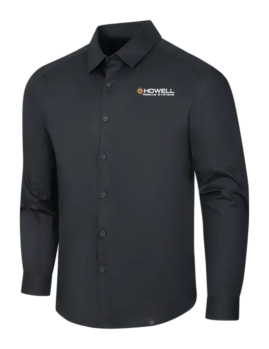 OGIO Black Commuter Woven Shirt w/Howell Rescue Systems Logo