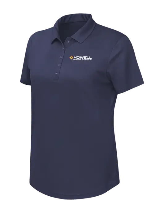 Callaway Womens Birdseye Navy Polo w/Howell Rescue Systems Logo