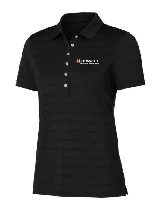 Callaway Womens Black Ventilated Polo w/Howell Rescue Systems Logo