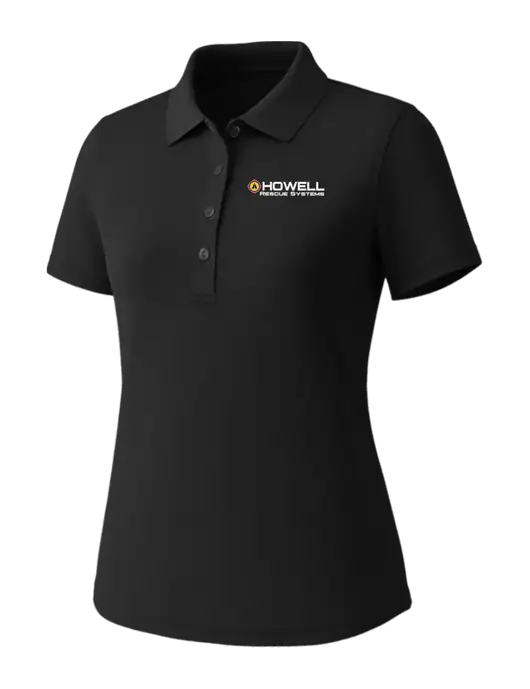 Callaway Womens Core Black Performance Polo w/Howell Rescue Systems Logo