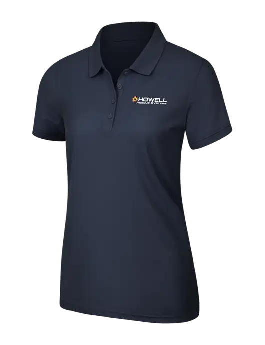 Navy Blue Womens Core Classic Pique Polo w/Howell Rescue Systems Logo