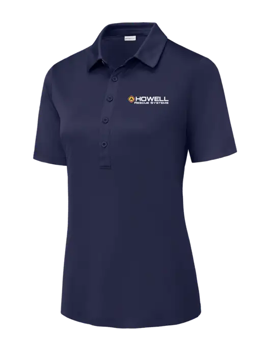 True Navy Womens Posi-UV Pro Polo w/Howell Rescue Systems Logo
