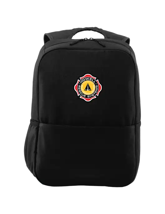 Access Square Laptop Black Backpack w/Howell Rescue Systems Logo