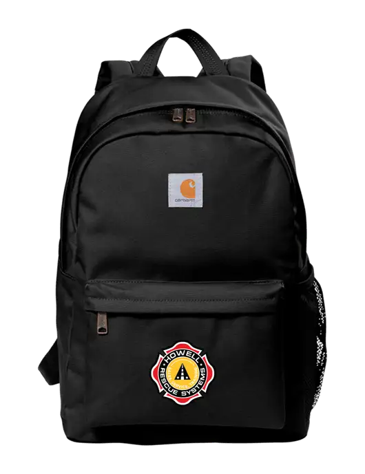 Carhartt Black Canvas Backpack w/Howell Rescue Systems Logo