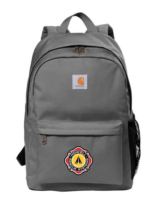 Carhartt Grey Canvas Backpack w/Howell Rescue Systems Logo