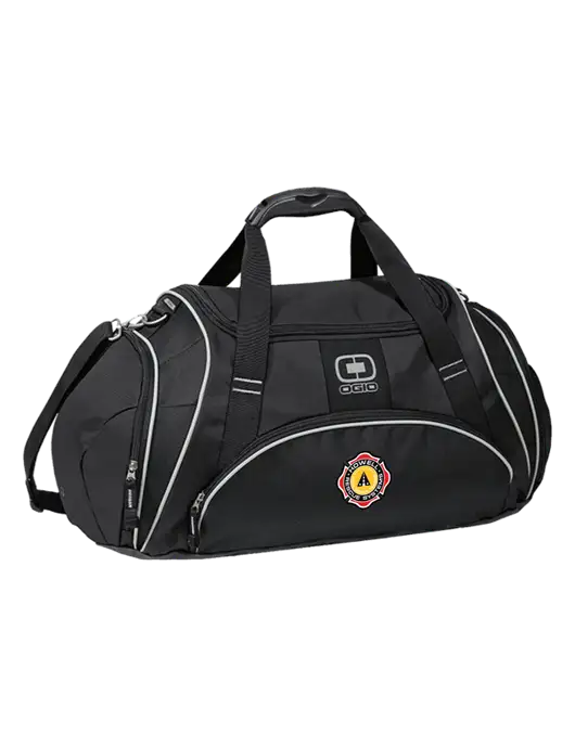 OGIO Black Crunch Duffel
 w/Howell Rescue Systems Logo
