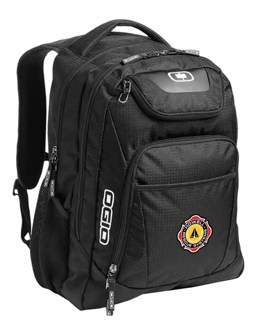 OGIO Black/Silver Excelsior Laptop Backpack w/Howell Rescue Systems Logo