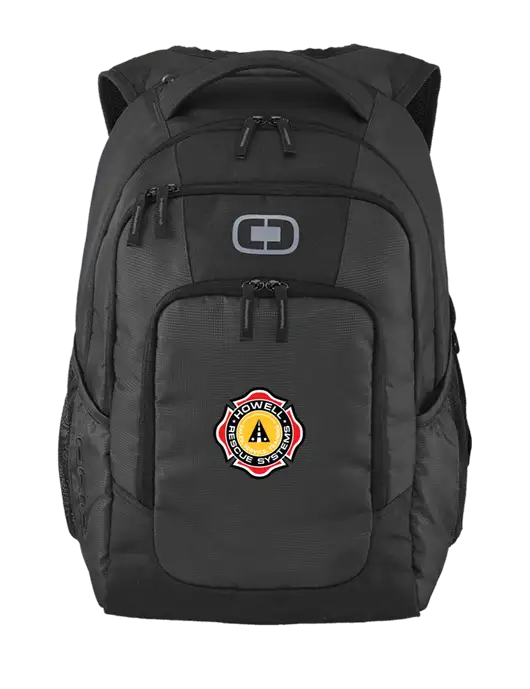 OGIO Diesel Grey Logan Laptop Backpack
 w/Howell Rescue Systems Logo