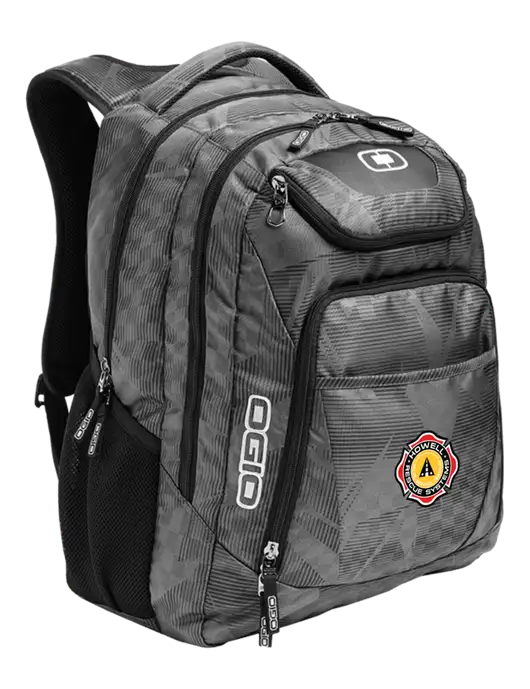 OGIO Race Day Silver Excelsior Laptop Backpack w/Howell Rescue Systems Logo