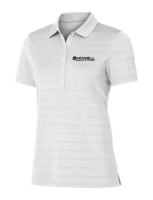 Callaway Womens Bright White Ventilated Polo w/Howell Rescue Systems Logo