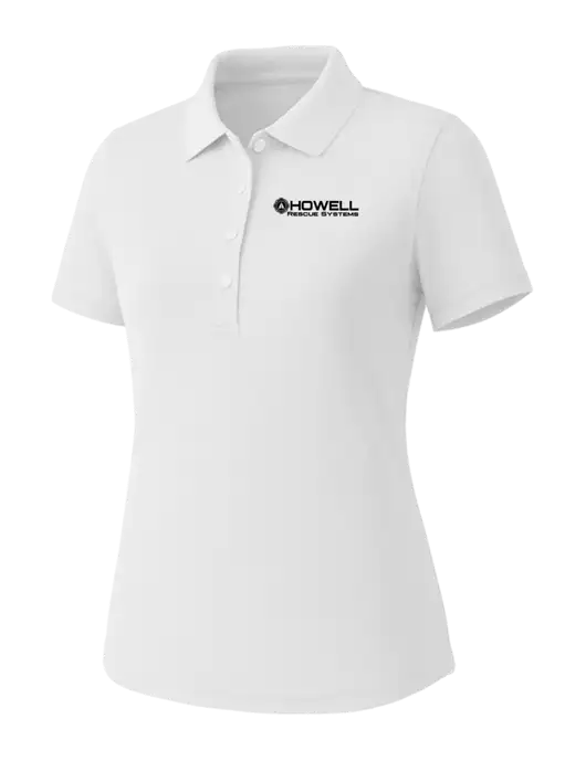 Callaway Womens Core Bright White Performance Polo w/Howell Rescue Systems Logo