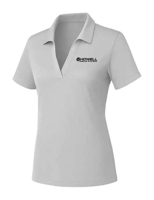 Womens Light Grey PosiCharge RacerMesh Polo w/Howell Rescue Systems Logo